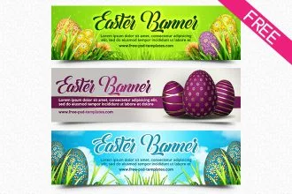 Free Easter Banner IN PSD