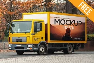 Truck – Free PSD Mockup