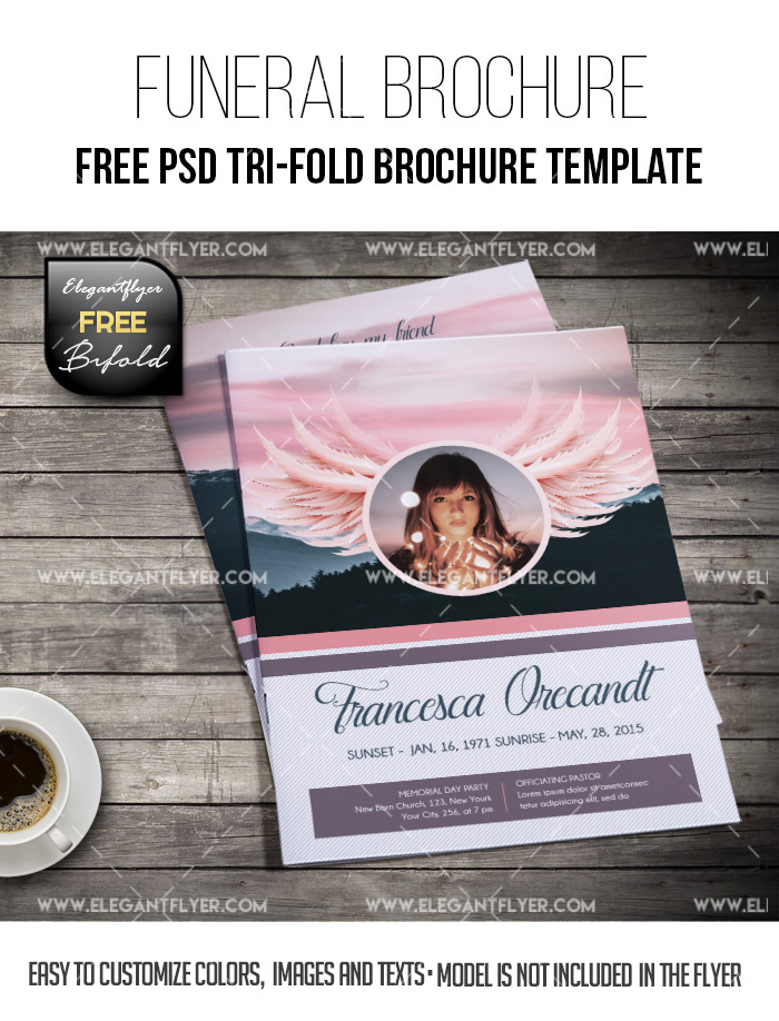Free Downloadable Funeral Program Template from free-psd-templates.com