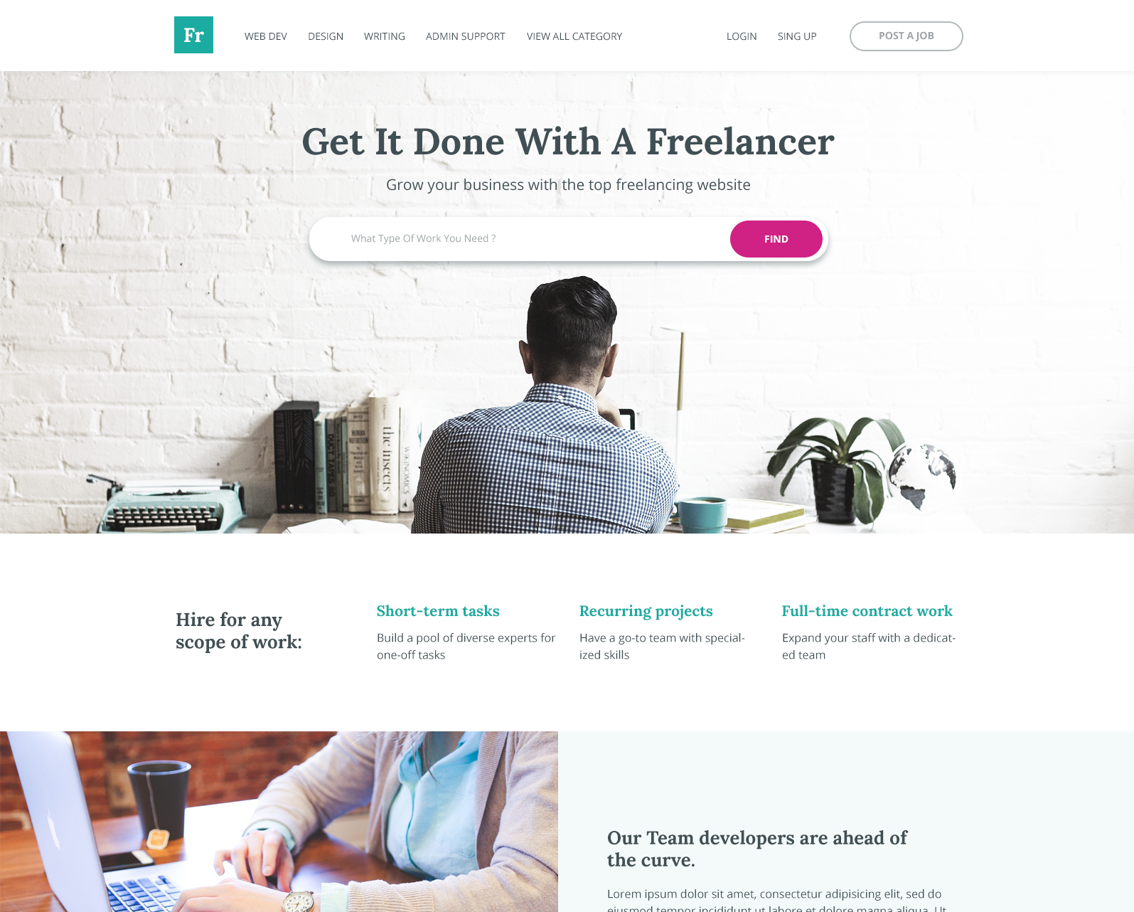 Free Psd Template Freelancer Website Free Psd Templates