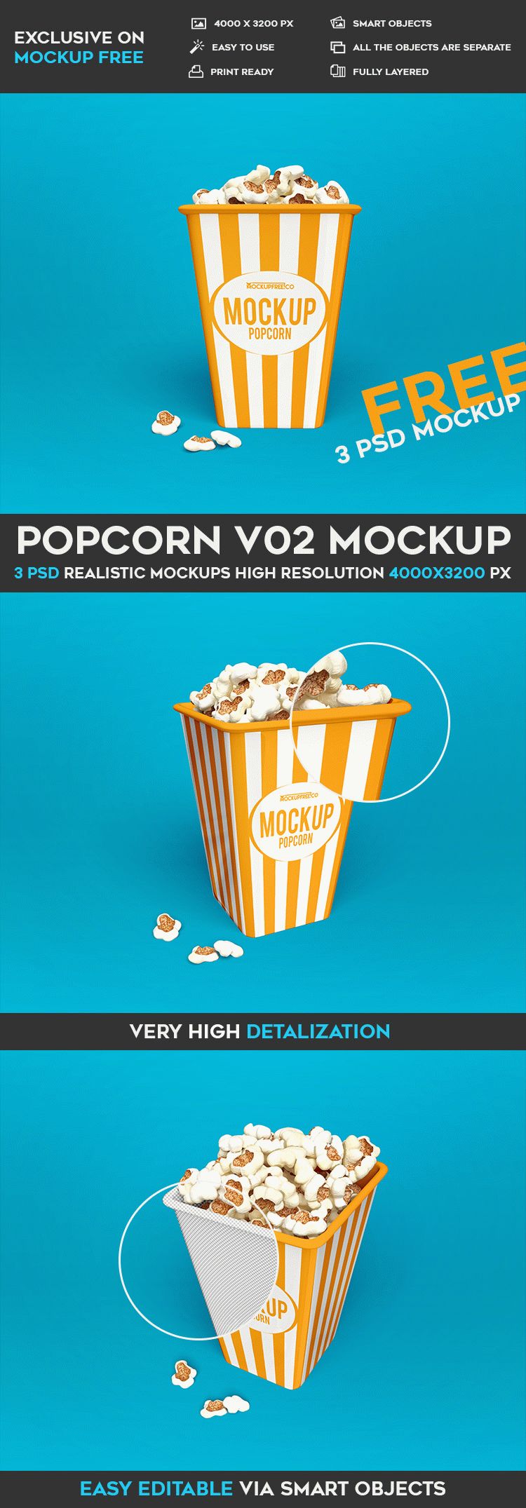 Download 3 Free Popcorn Mockups (PSD) | Free PSD Templates