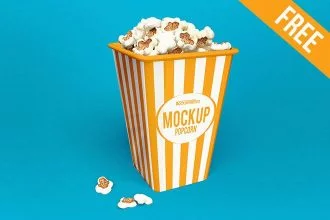 3 Free Popcorn Mockups (PSD)