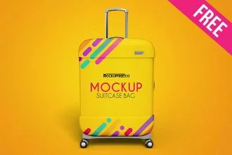 Suitcase Bag – 3 Free PSD Mockups