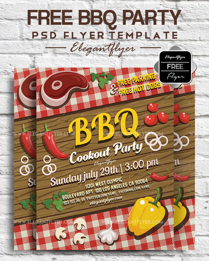 Barbeque Flyer Template from free-psd-templates.com