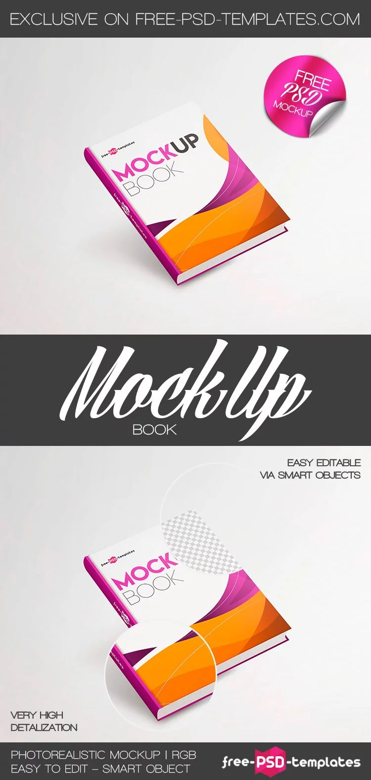 Book Cover – Free Mockup (PSD)