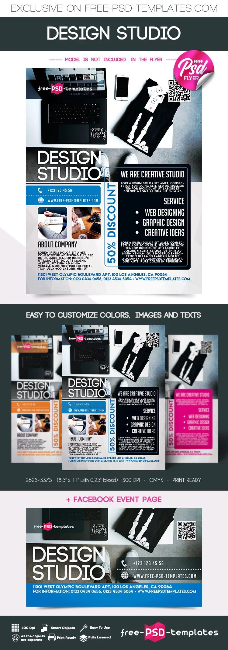 Free Design Studio Flyer in PSD