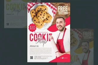 Free Cookie Shop Flyer in PSD