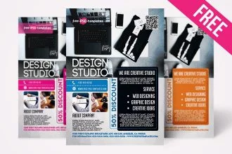 Free Design Studio Flyer in PSD