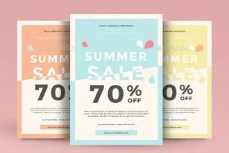Get Ready for Summer Sale: 20 Free and Premium Banner and Flyer Mockups 2018