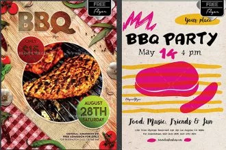 20 Professional Premium & Free Flyer Templates in PSD for BBQ Lovers!