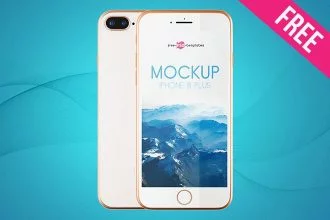 2 Free iPhone 8 Plus Mock-ups in PSD