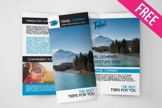 Free Travel Tri-Fold Brochure in PSD