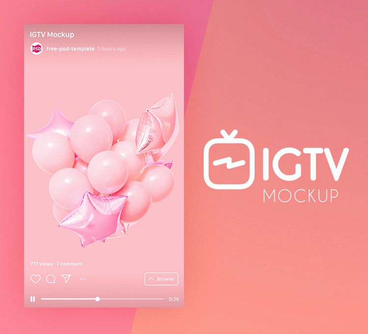 Download Free Instagram Tv Mock Up In Psd Free Psd Templates