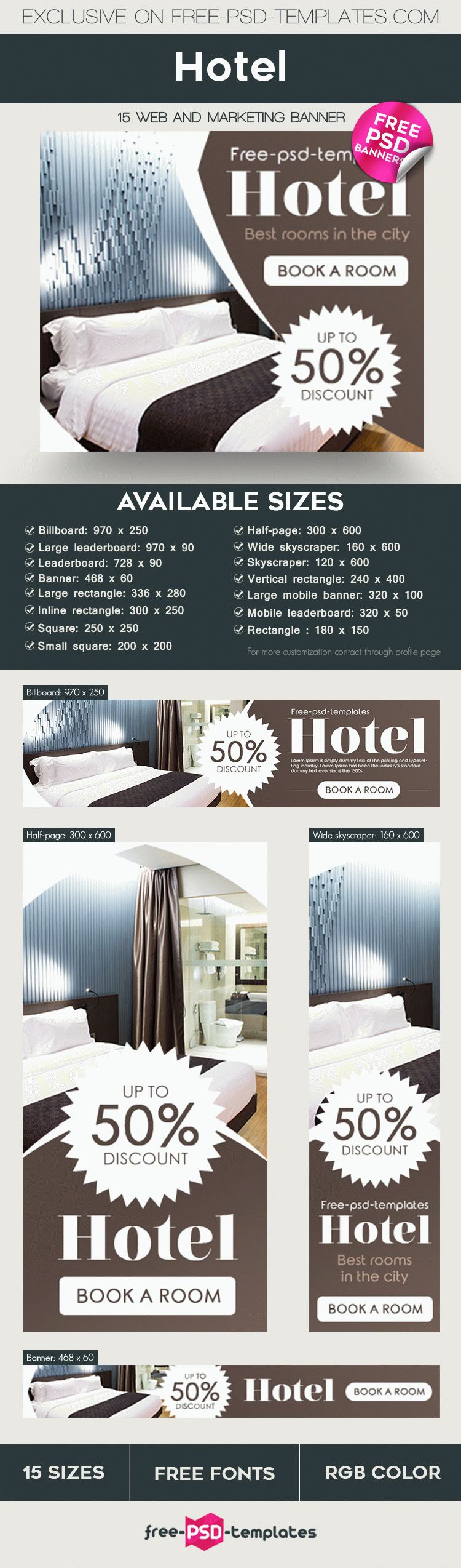 Download 15 Free Hotel Banners Collection In Psd Free Psd Templates PSD Mockup Templates