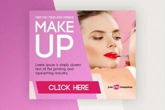 15 Free Makeup Banners Collection in PSD