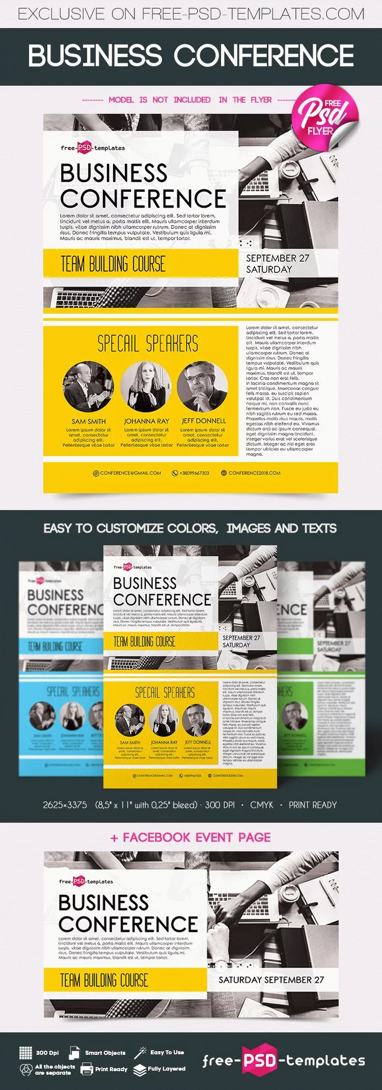Free Business Conference Flyer in PSD