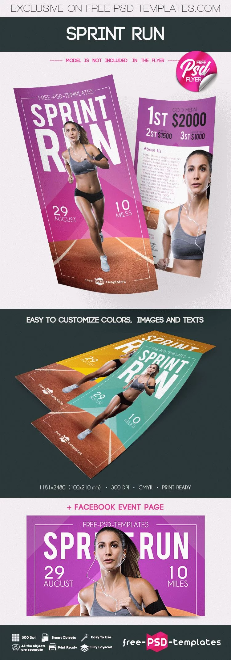 Free Fitness Run Flyer (PSD)