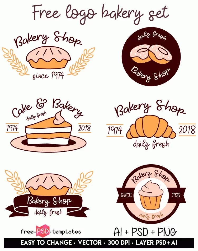 Free Bakery Logo Set