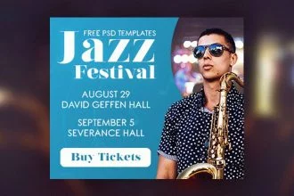 15 Free Jazz Festival Banners Collection in PSD