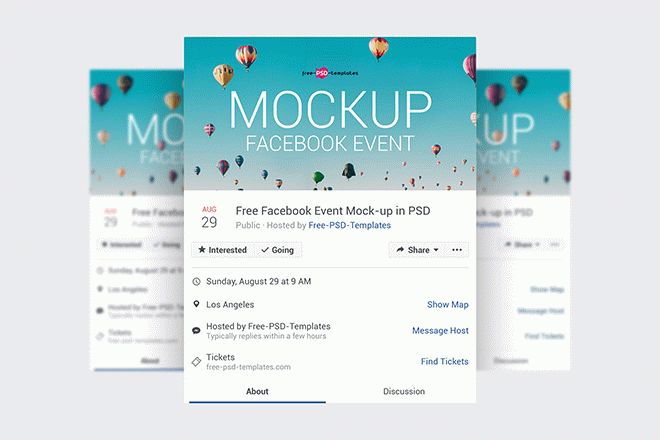 Download 3 Free Facebook Event Page Mock Ups In Psd Free Psd Templates PSD Mockup Templates