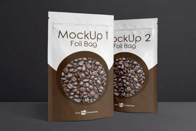 3 Free Foil Bag Mock-ups in PSD