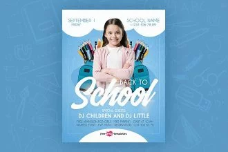 Free Back To School Flyer in PSD