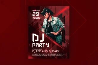 Free DJ Party Flyer in PSD
