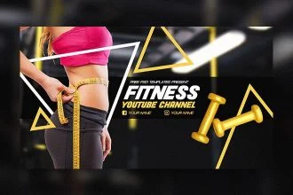 Free Fitness YouTube Channel Banner