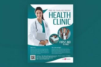 Free Health Clinic Flyer in PSD