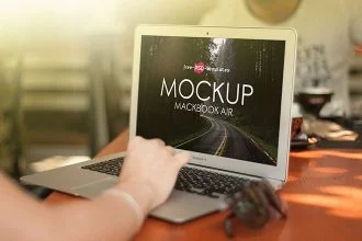 Free MacBook Air Mock-up in PSD