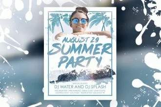 Free Summer Party Flyer in PSD