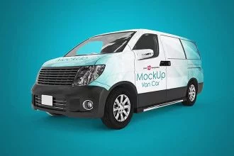 3 Free Van Car Mockup in PSD