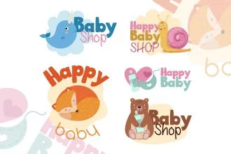 Free Baby Shop Vector Logo Set