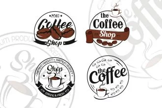 Free Coffee Shop Logo Set