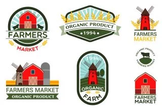Free Farmers Vector Logo Set