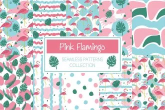 Flamingo Pattern Free Vector