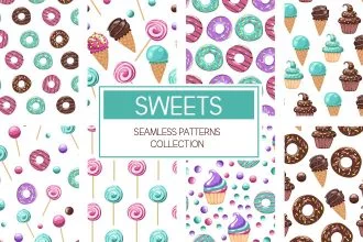 Free Sweets Seamless Patterns