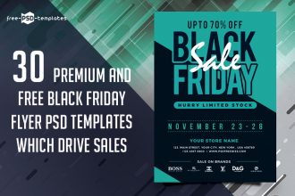 Free Shapes Dark Black Friday Sale Flyer template