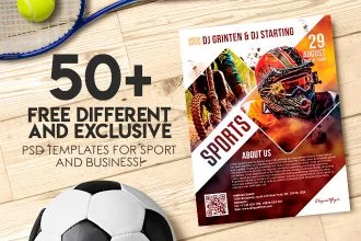 50+ PREMIUM & FREE DIFFERENT AND EXCLUSIVE PSD TEMPLATES FOR SPORT AND BUSINESS!