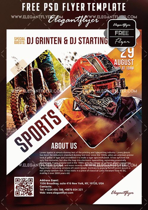 30  Premium Free Sports Flyer PSD Template for Sports and Fitness