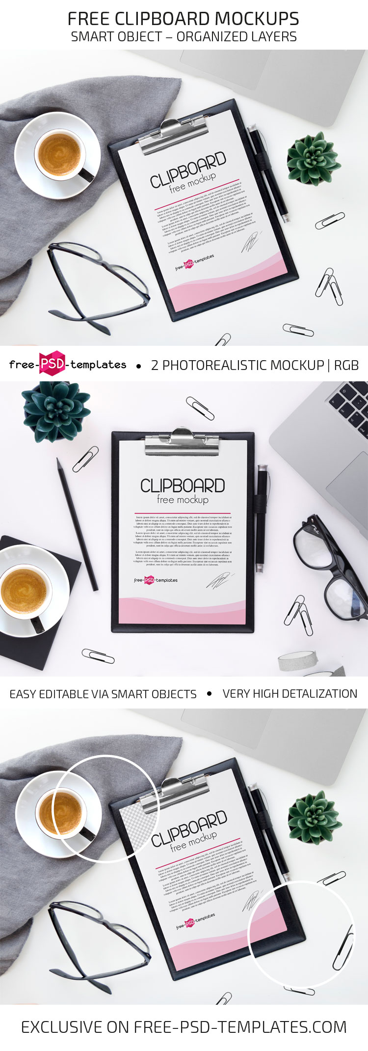 Download 2 Free Clipboard Mockups Free Psd Templates