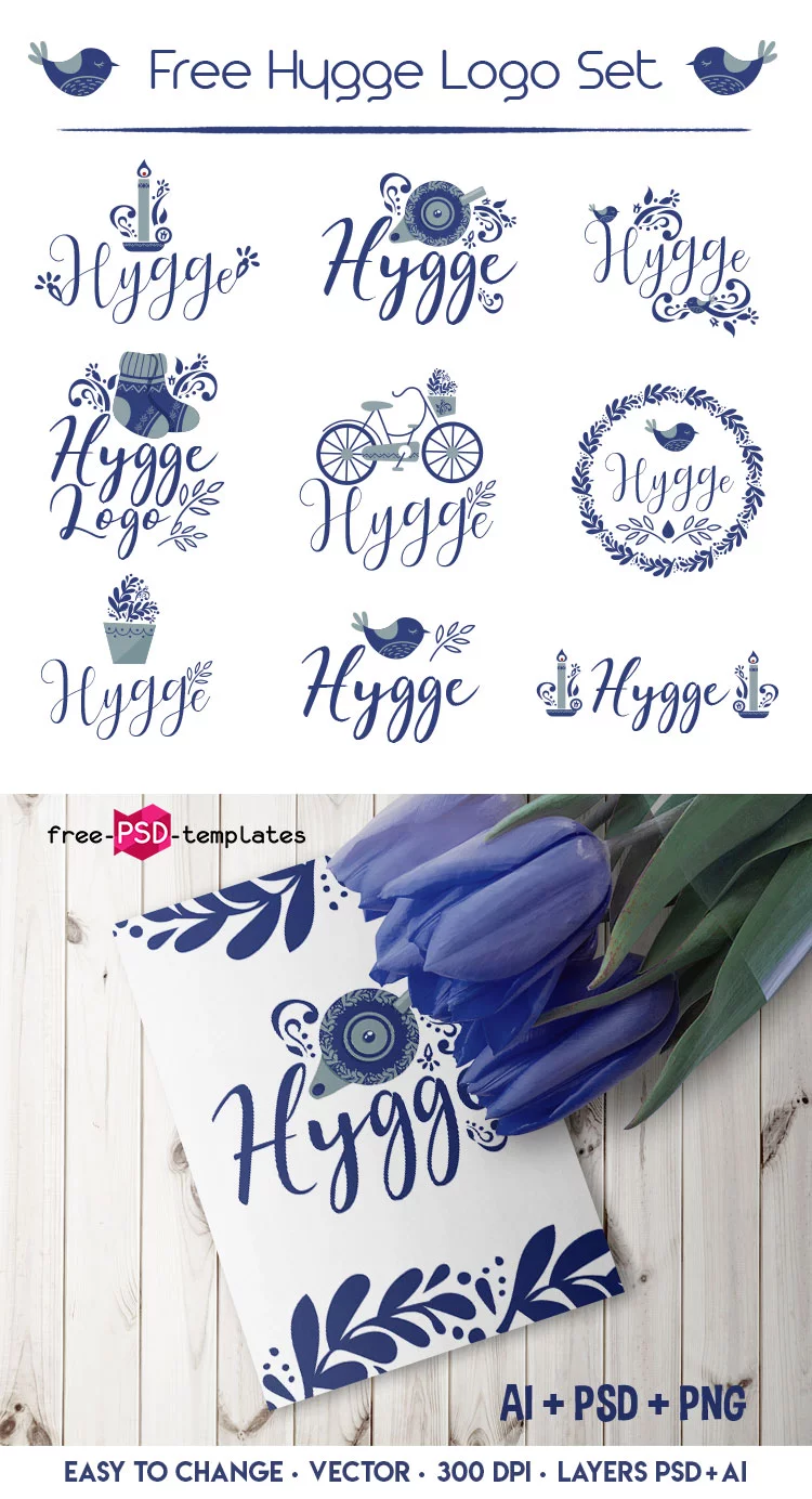 Free Hygge Logo Set