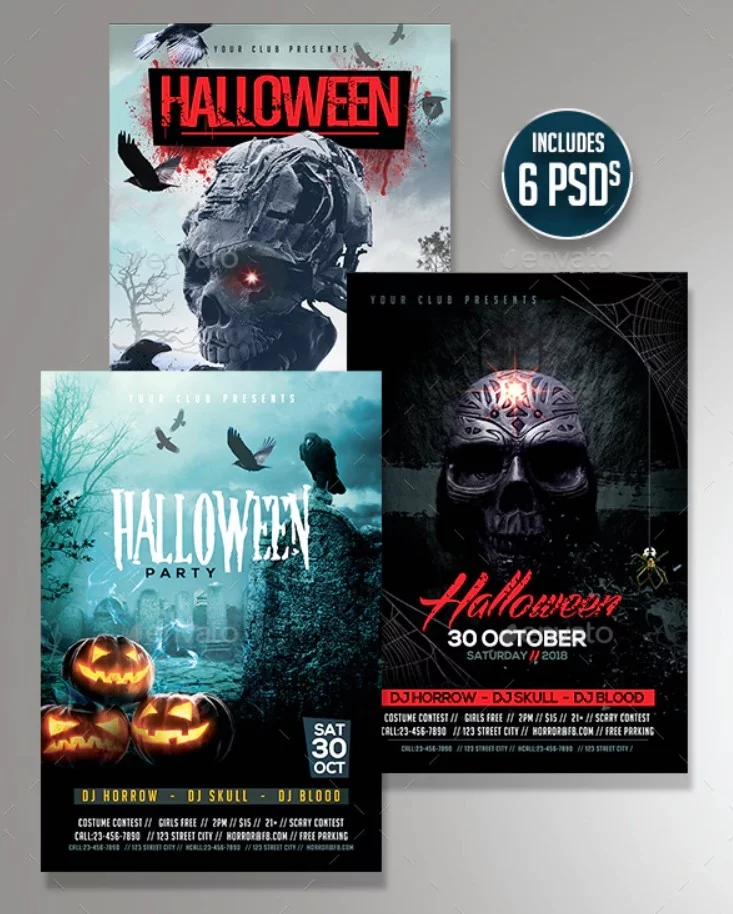 40 Premium and Free Halloween PSD Templates for Halloween 2018 – Free ...