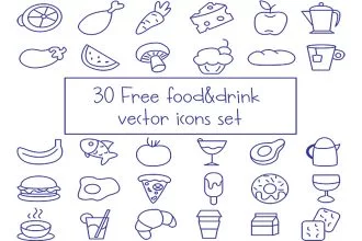 Free Vector Food And Drink Icons Set