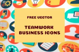 Free Vector Teamwork Business Icons