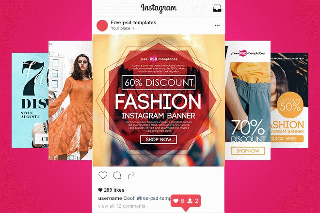 Free Fashion Instagram Bundle Free Psd Templates