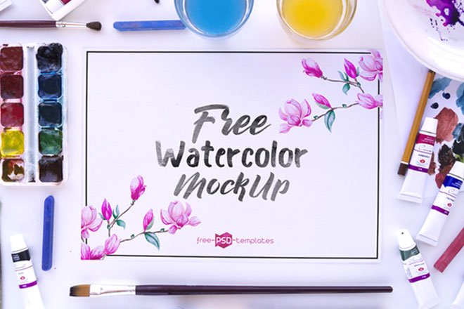 Download 3 Free Watercolor Mockups Free Psd Templates