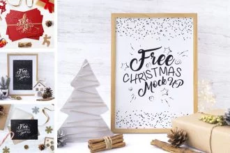 Free Christmas Time Mockup Set