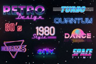 10 Free 80s Text Effects