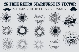 Free Retro Starburst in Vector